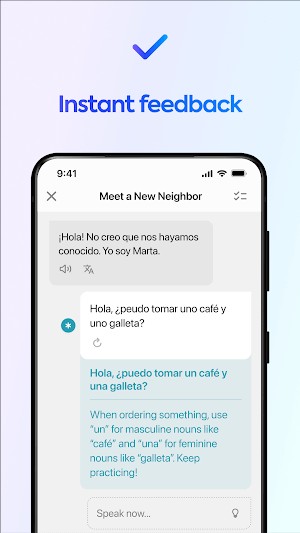 Nhận phản hồi ngay lập tức