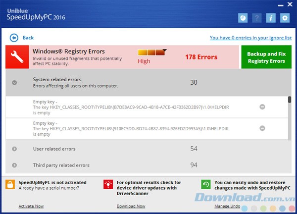 Xem kết quả quét chi tiết