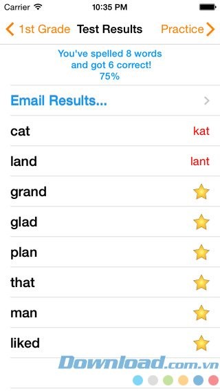 Bài kiểm tra từ vựng tiếng Anh