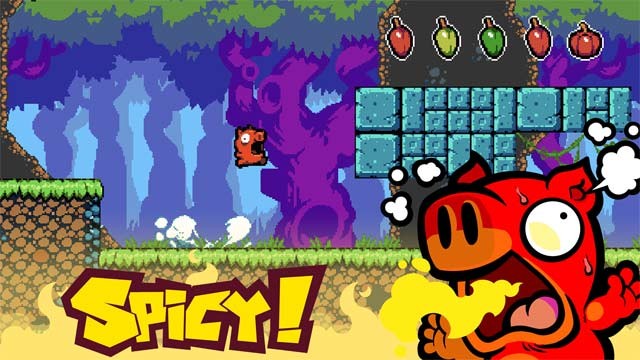 Game hành động đi cảnh lợn bốc cháy thú vị - Spicy Piggy