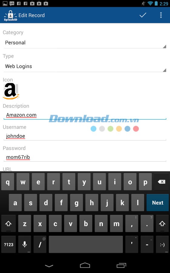 SplashID Safe Password Manager for Android