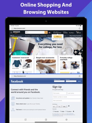 Mua sắm online đồng thời duyệt web khác