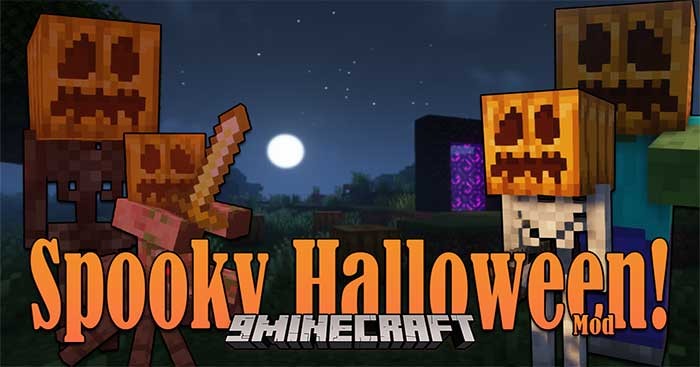 Spooky Halloween! Mod cho phép các xác sống spawn với một quả bí ngô trên đầu