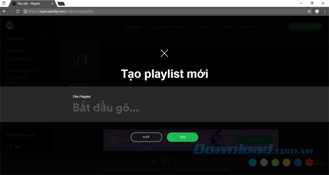 Tạo Playlist