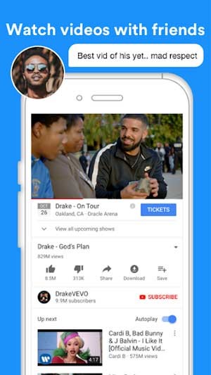Xem các video yêu thích cùng bạn bè