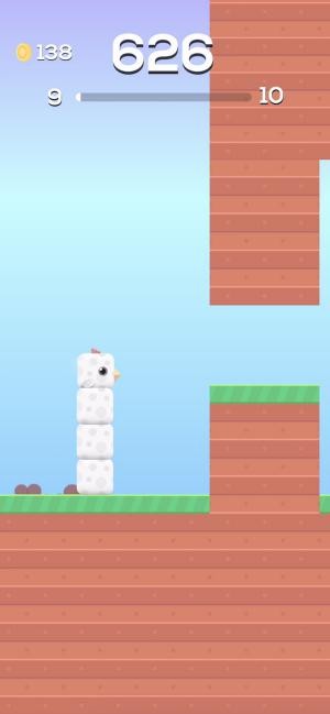 Điều khiển chú chim hình vuông, đẻ trứng cũng hình vuông trong game Square Bird