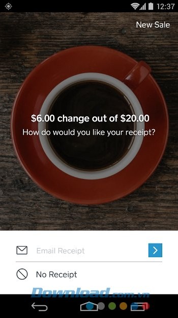 Lựa chọn hình thức gửi hóa đơn với Square Register