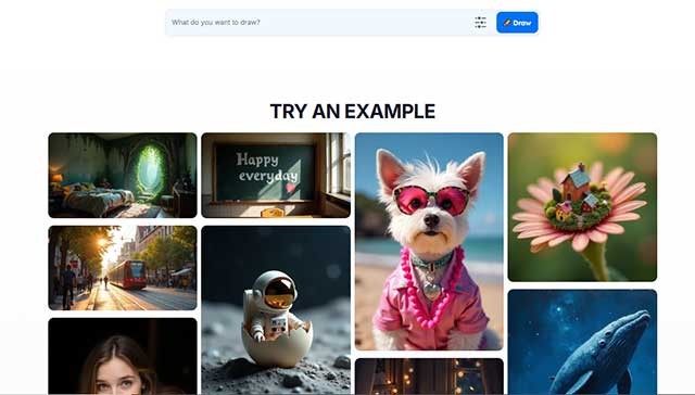 Giao diện khi truy cập Stable Diffusion Online