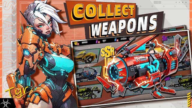 Thu thập các loại vũ khí mạnh mẽ để chiến đấu trong game Star Havoc