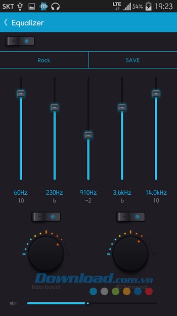 Giao diện chơi nhạc trong ứng dụng Star Music Player