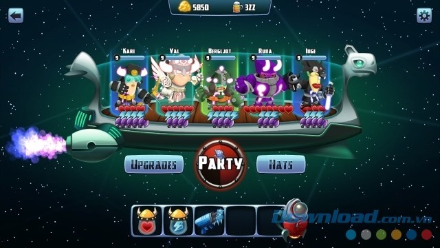 Nâng cấp sức mạnh cho các nhân vật trong game chiến thuật Star Vikings cho Linux, Mac và máy tính