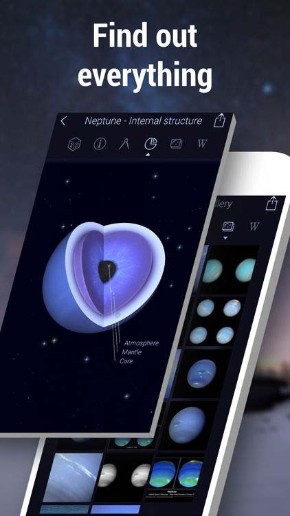 Ứng dụng thiên văn Star Walk 2 cho phép bạn tìm kiếm tất cả mọi thứ trên bầu trời