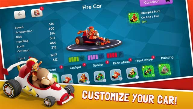 Tùy chỉnh xe đua theo ý thích với những đặc điểm độc đáo