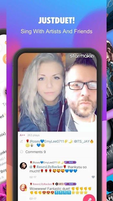 Song ca cùng thần tượng hoặc bạn bè