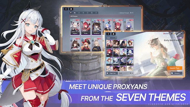 Thu thập biệt đội các cô gái AI và xây dựng đội của bạn trong game STARSEED: Asnia Trigger