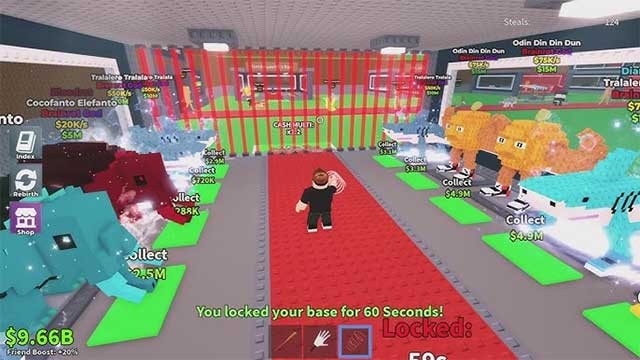 Xây dựng căn cứ, thu thập Brainrot và tham gia vào các vụ trộm