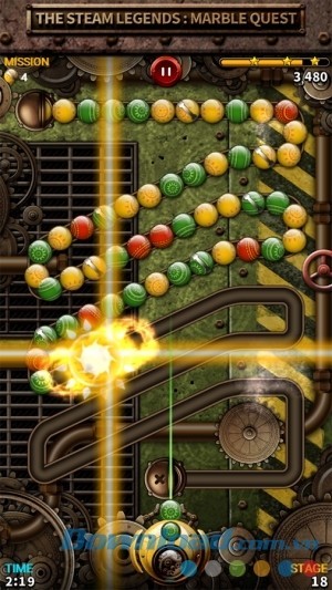 Steam Legend: Marble Quest cho Android có đồ họa đẹp