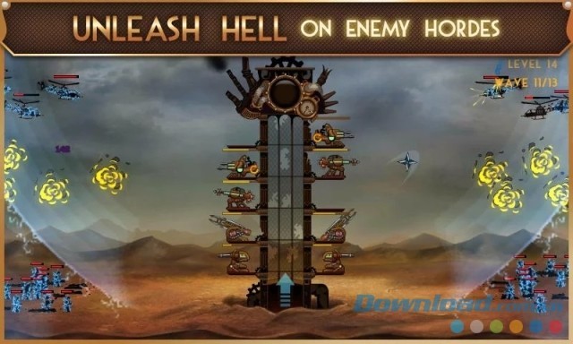 Trang bị những loại vũ khí khủng, có sức sát thương mạnh mẽ lên toàn bộ địch