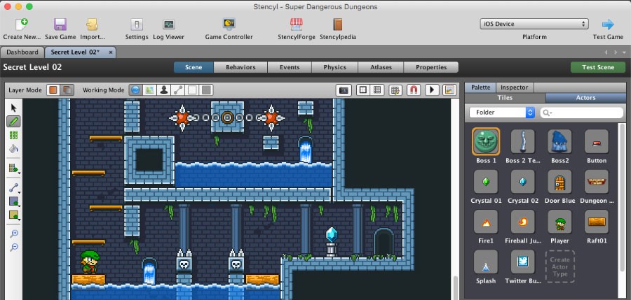 Tạo game mà không cần biết code với Stencyl