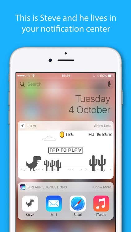 Chơi Steve mọi lúc mọi nơi ngay tại trung tâm thông báo
