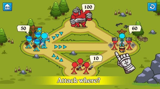 Tính toán hướng tấn công của bạn để giành chiến thắng trong game Stick Clash
