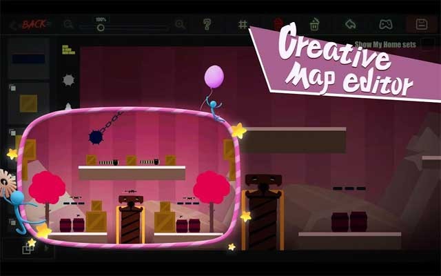 Tạo ra bản đồ của riêng bạn trong Stick Fight: The Game Mobile với tính năng chỉnh sửa level