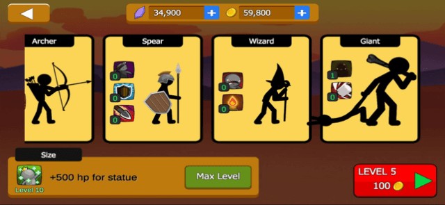 Tăng cường sức mạnh cho người que bằng các trang thiết bị, vũ khí