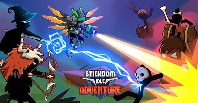 Stickdom Idle Android là game nhập vai chủ đề người quen vui nhộn