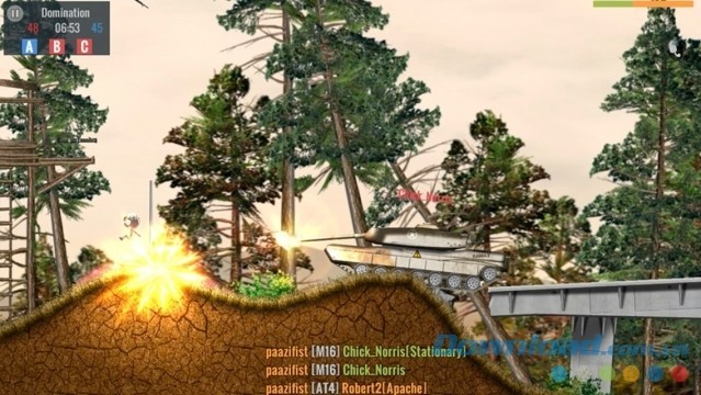 Chiến trường rực lửa trong game Stickman Battlefields