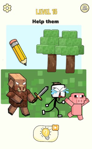 Vẽ thêm vào bức tranh để giải quyết vấn đề