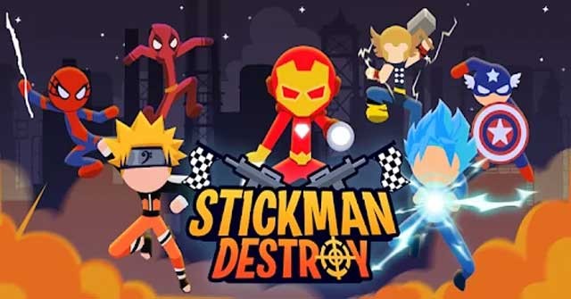 Tham gia cuộc chiến người que vui nhộn trong game hành động Stickman Destroy