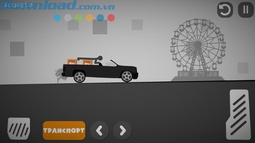 Đồ họa game đơn giản, màu trắng, đen, xám làm chủ đạo