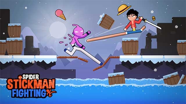 Stickman Fighting có nhiều skin anh hùng Stickman mô phỏng các nhân vật nổi tiếng