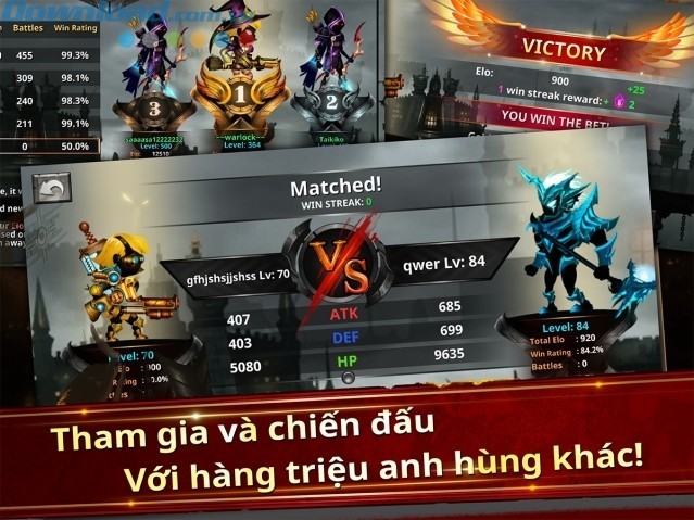 Tham gia chiến đấu với hàng triệu anh hùng khác