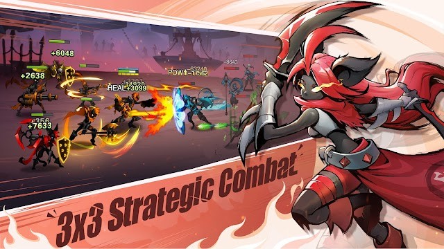 Stickman Lore cho bạn tham gia vào các trận đánh chiến thuật 3x3 dữ dội