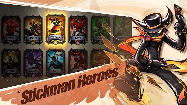Vô số anh hùng stickman khác nhau để bạn lựa chọn và thành lập đội hình