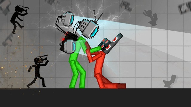 Stickman Playground cho bạn chơi cùng các hình nộm người que đa dạng, thú vị