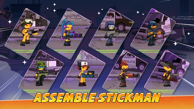 Tập hợp các chiến binh stickman mạnh mẽ để chống lại zombie trong game Stickman vs Zombie: Dark War