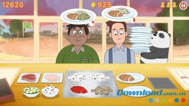 Gấu Trắng đáng yêu của chúng ta sẽ chế biến các món ăn ngay trước mặt thực khách