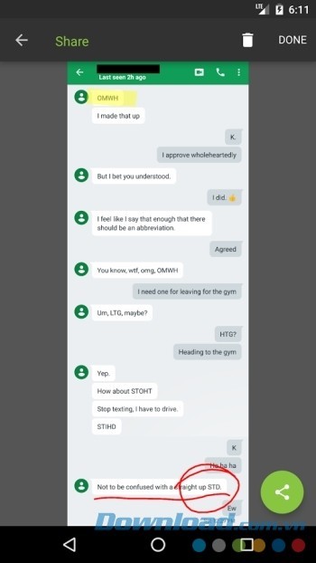 Kết quả: Bức ảnh hội thoại liền mạch