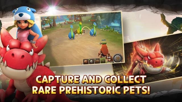 Thu thập và huấn luyện khủng long trong game StoneAge World