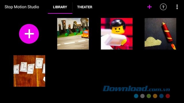 Thư viện video trên Stop Motion Studio for Android