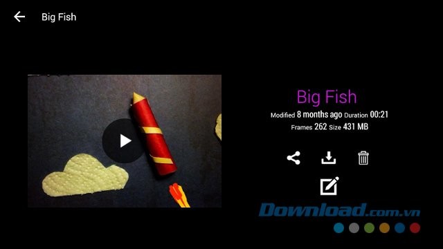 Chia sẻ video với Stop Motion Studio for Android