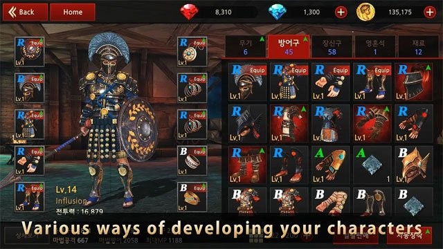 Phát triển nhân vật theo nhiều cách khác nhau