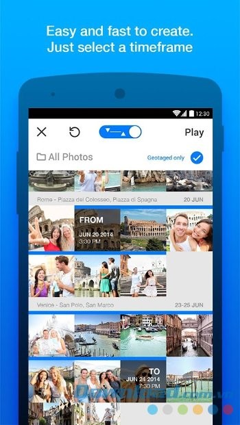 Chọn ảnh từ bộ sưu tập