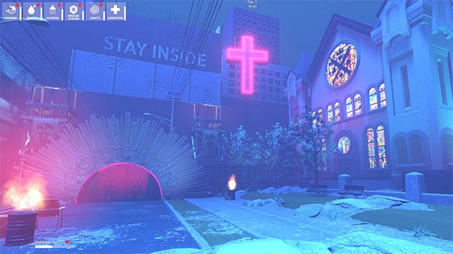 Thế giới game Strain mang tông màu neon độc lạ, hoàn toàn khác với các trò chơi cùng loại