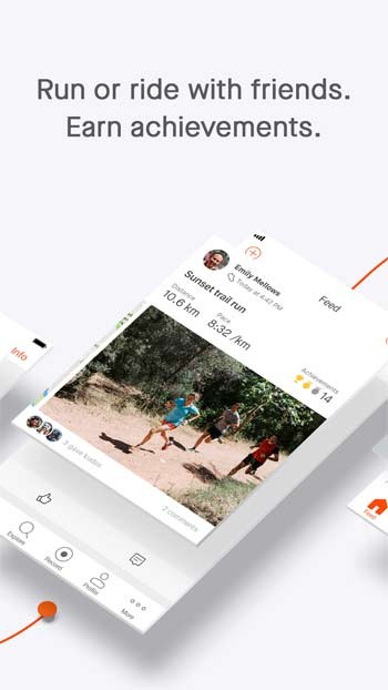 Chạy hoặc đạp xe với bạn bè - kiếm thành tích