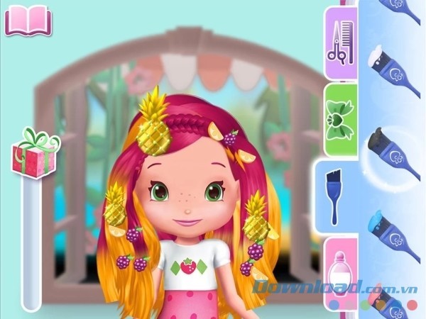 Hình ảnh nhân vật hoạt hình đáng yêu trong Strawberry Shortcake Hair cho Android