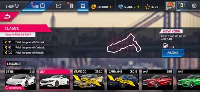 Vô số nhiệm vụ khác nhau cho bạn thực hiện trong Street Racing HD