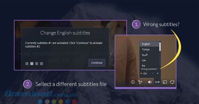 Sửa phụ đề trong Stremio